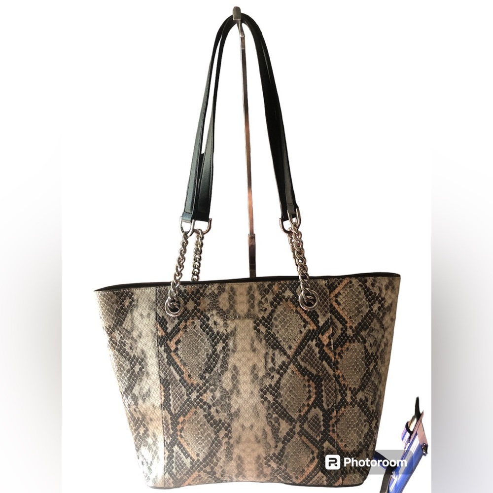 EUC Calvin Klein snake print bag